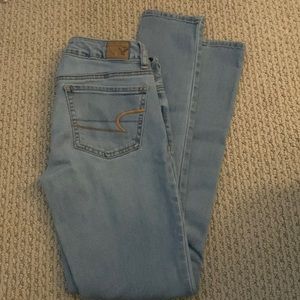 American eagle light wash jeggings